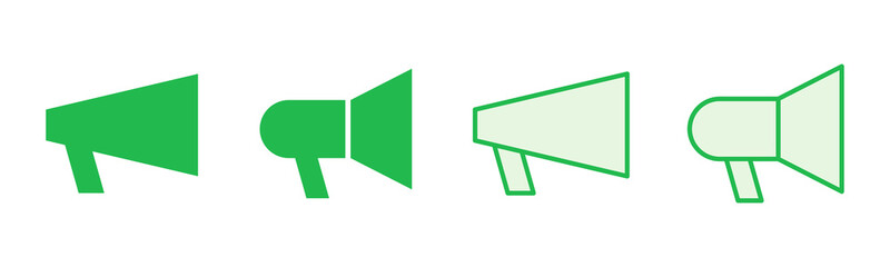 Megaphone icon set. Loudspeaker icon vector.