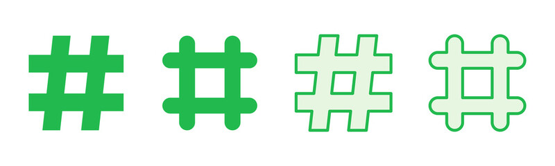 Obraz premium Hashtag icon set. hashtag symbol