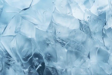 Ice texture crystal, blue tones background. Textured cold frosty surface of ice