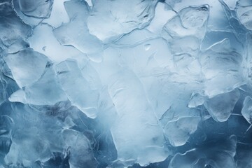 Ice texture crystal, blue tones background. Textured cold frosty surface of ice