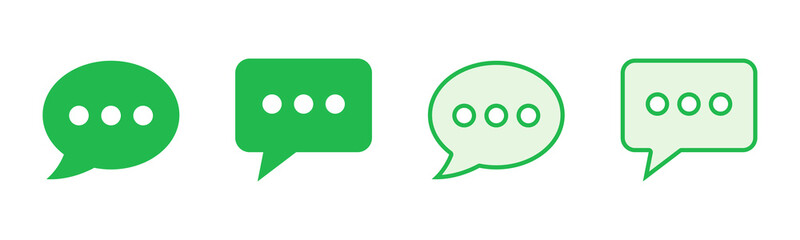 Chat icon set. speech bubble icon. comment icon vector. message. contact us