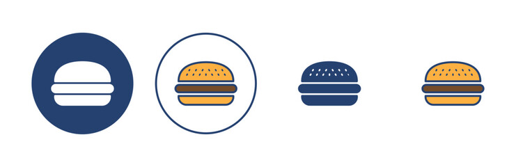Burger icon vector. burger sign and symbol. hamburger
