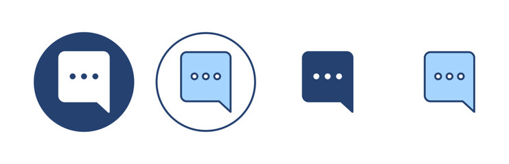 Chat icon vector. speech bubble sign and symbol. comment icon. message