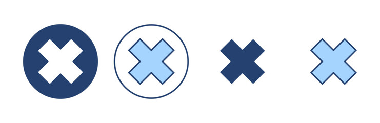 Close icon vector. Delete sign and symbol. cross sign