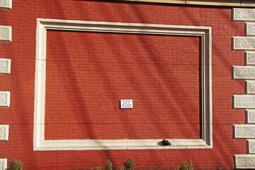 brick wall with a window