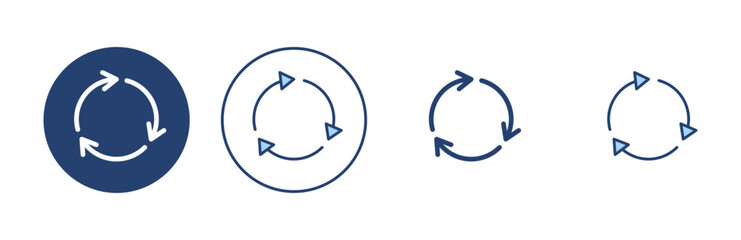 Recycle icon vector. Recycling sign and symbol.