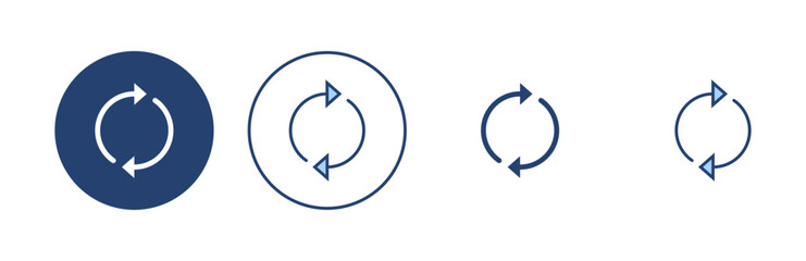 Refresh icon vector. Reload sign and symbol. Update icon.