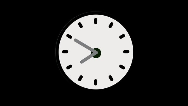 2 colored clock animations with transparent background
