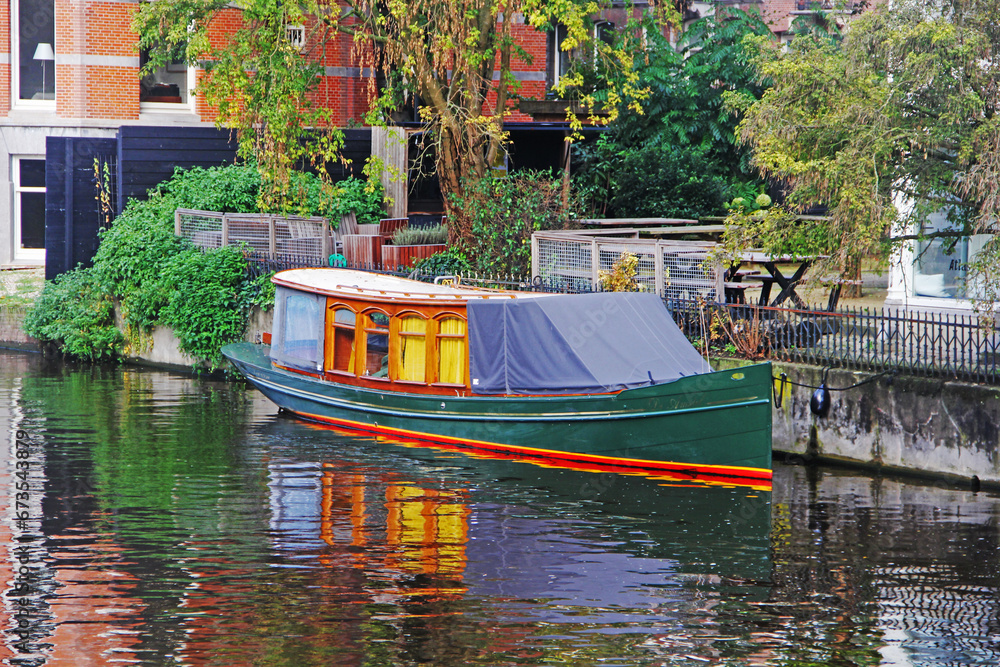 Sticker boats in the canal