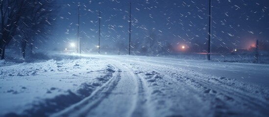 During the night a snowfall occurred and the wind carried heaps of snow onto the streets Gentle...