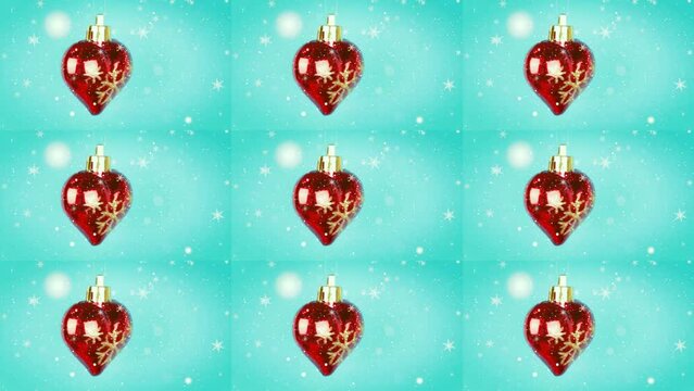 Holiday background with the red hearts