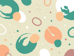 アースカラーの幾何学模様。アブストラクトなベクター背景素材。