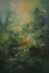 Fototapeta na wymiar Expressive Olive color oil painting background