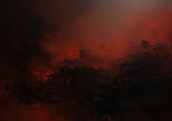 Expressive Crimson oil painting background