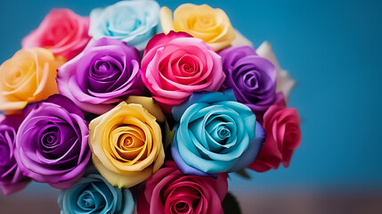 Pictures of bouquets of roses in various colors, that convey a good meaning of love, and beauty, for each other