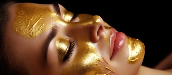 Spa treatment with luxurious golden plating for promoting a healthy and nourished complexion
