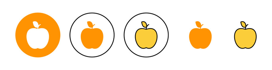 Apple icon set for web and mobile app. Apple sign and symbols for web design.