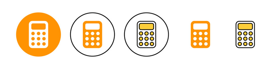 Calculator icon set for web and mobile app. Accounting calculator sign and symbol.