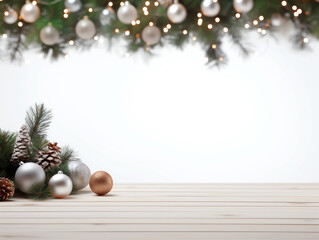 Fototapeta na wymiar Christmas Background Mockup Bundle,Christmas Digital Backgrounds,Styled Flat Lay for Product Backgrounds