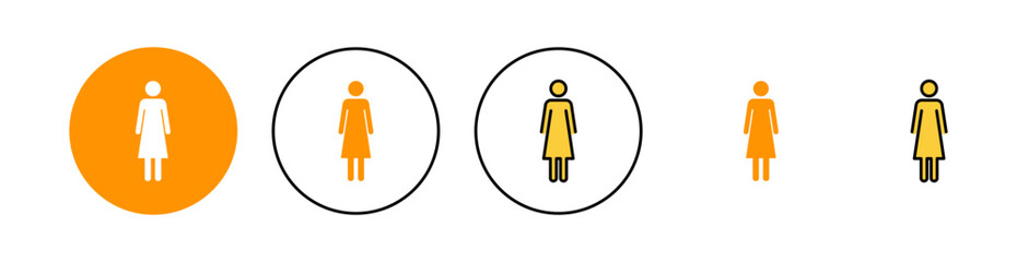 Female icon set for web and mobile app. woman sign and symbol