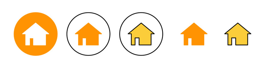 House icon set for web and mobile app. Home sign and symbol