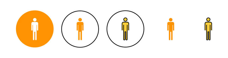 Man icon set  for web and mobile app. male sign and symbol. human symbol
