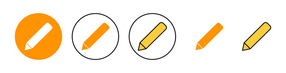 Pencil icon set for web and mobile app. pen sign and symbol. edit icon vector