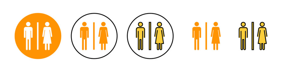 Toilet icon set for web and mobile app. Girls and boys restrooms sign and symbol. bathroom sign. wc, lavatory