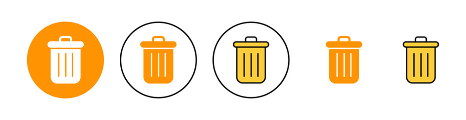Trash icon set for web and mobile app. trash can icon. delete sign and symbol.