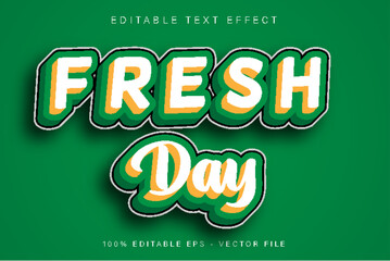 Fresh Day Editable Text Effect Cartoon Style