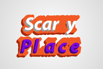 Scary Place Editable Text Effect Cartoon Style