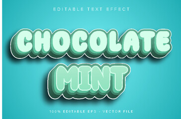 Chocolate Mint Editable Text Effect Cartoon Style