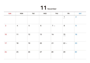 Korea 2024 desktop calendar template