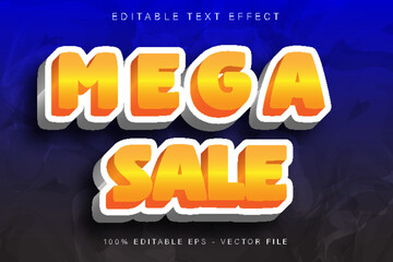 Mega Sale Editable Text Effect Cartoon Style