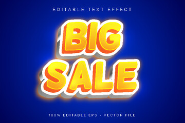 Obraz premium Big Sale Editable Text Effect Neon Style