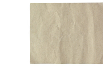 Obraz premium blank brown paper texture isolated on white background, old page for craft design
