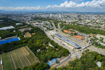 Beautiful view of the The 3 Eyes National Park in Santo Domingo - Dominican Republic- underwater lagoon, caves, gardens