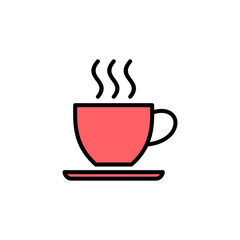 coffee cup icon set illustration. cup a coffee sign and symbol