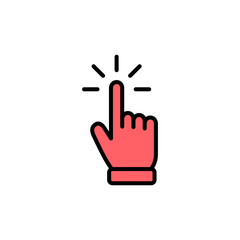 Hand cursor icon set illustration. cursor sign and symbol. hand cursor icon clik