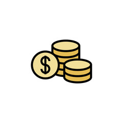 Money icon set illustration. Money sign and symbol
