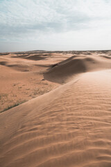 The Badain Jaran Desert is a desert in China, vertical image