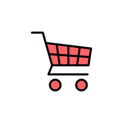 Shopping icon set illustration. Shopping cart sign and symbol. Trolley icon
