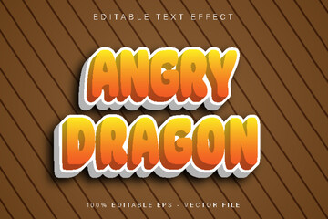 Dragon Angry Editable Text Effect Cartoon Style