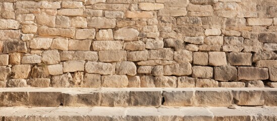 Place a brick in an ancient Greek wall and use its texture as the background material