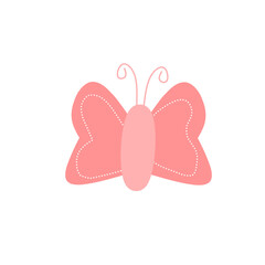 pink butterfly cartoon 