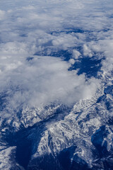 Fototapeta na wymiar Clouds over the mountains