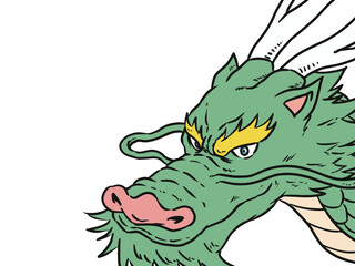 お正月辰年龍年賀状