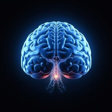 MRI of a human brain - generative AI