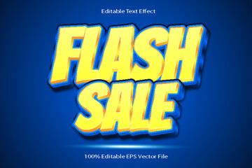 Flash Sale Editable Text Effect Emboss Cartoon Gradient Style