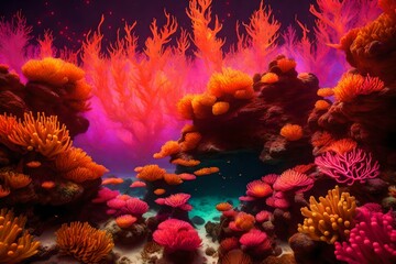 coral reef and coral 4k, 8k, 16k, full ultra HD, high resolution and cinematic photography